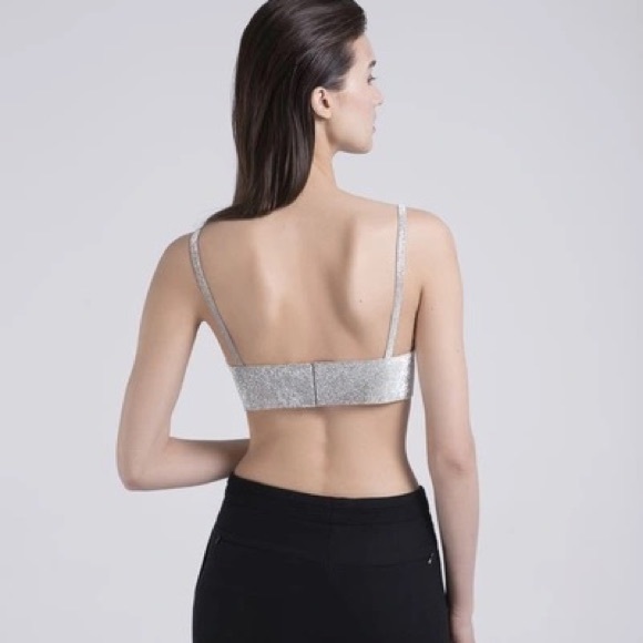 FWRD Nue Studio Jane Bullet Bra in Metallic Silver xs nye night out - Picture 14 of 16